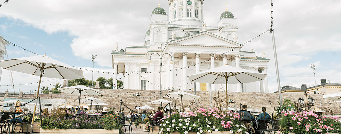 Torikortteli Helsingissä - ulkoalue