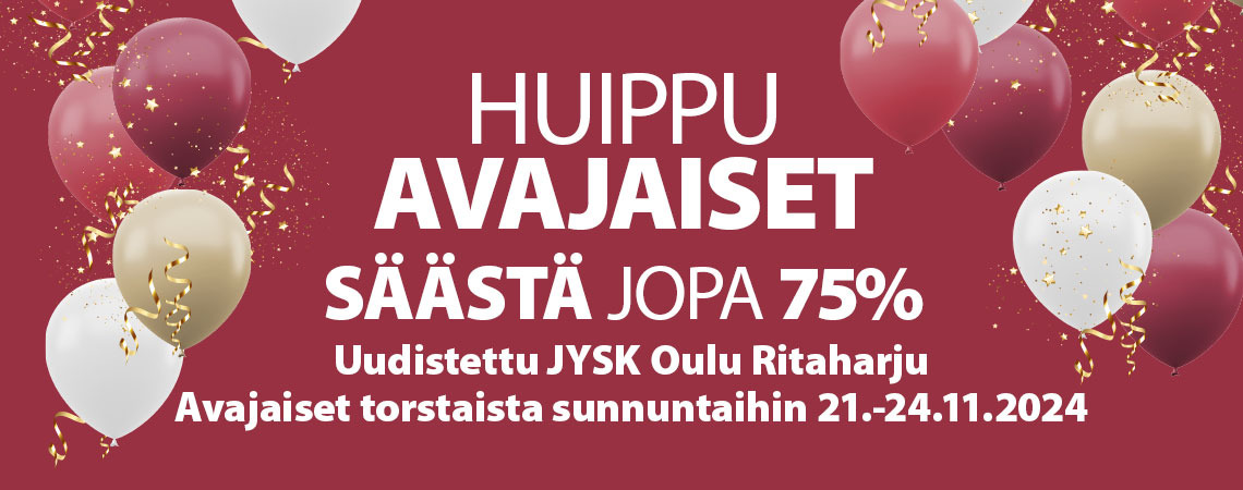 JYSK Oulu Ritaharju – Uudistunut myymälä avautuu 21.11.