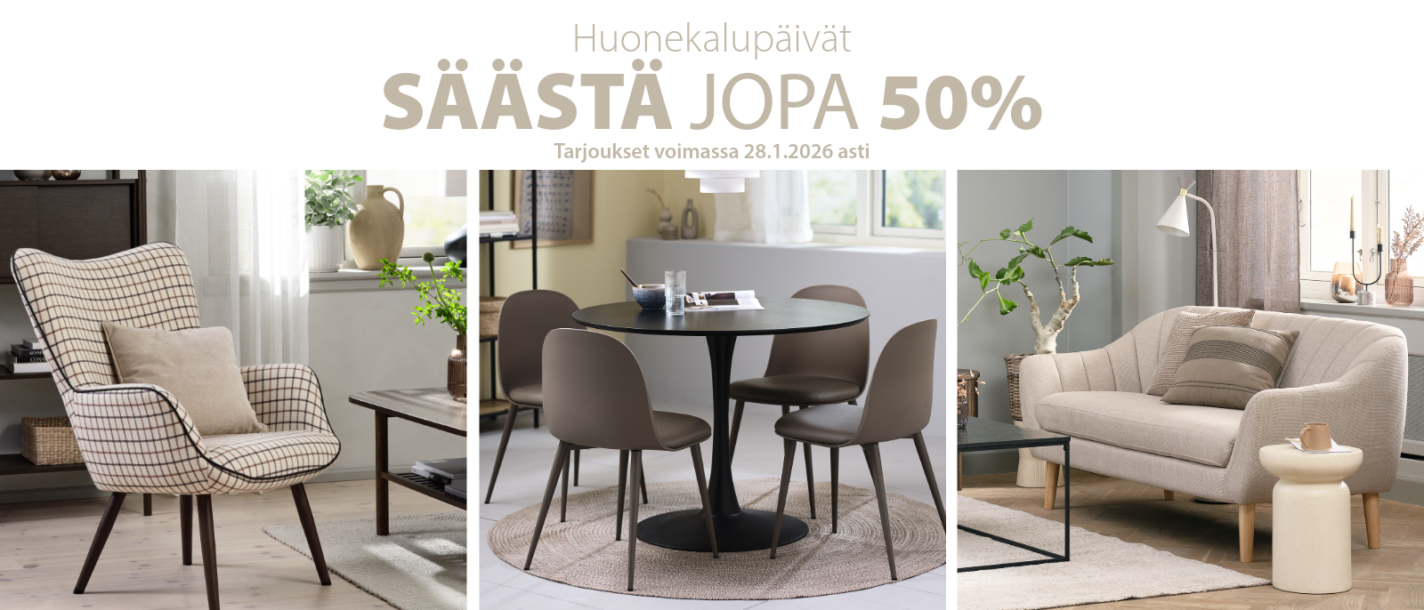 Huonekalupäivät - Säästä jopa 50%
