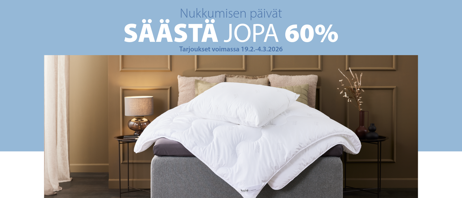 Nukkumisen päivät - Säästä jopa 60%