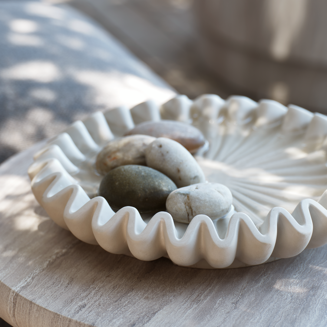 TURTELDUE bird bath used as a decorative tray