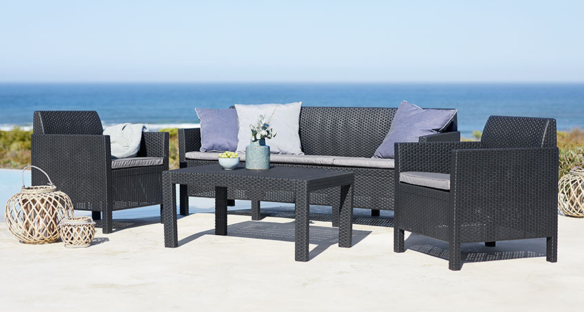 MARIELYST lounge set out of 100 % recycled plastic Garden lounge set out of 100 % recycled plastic